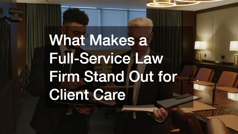 What Makes a Full-Service Law Firm Stand Out for Client Care